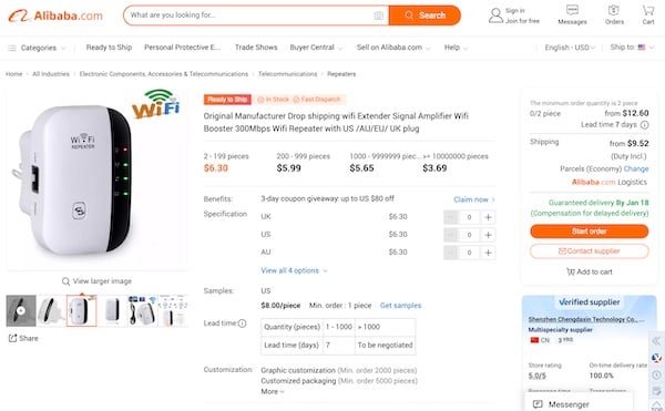 Extender that looks identical to the SignalTech WiFi Booster sold on Alibaba for much cheaper